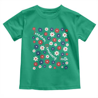 Freedom Democracy Truth Toddler T Shirt Patriotic Floral