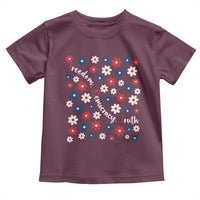 Freedom Democracy Truth Toddler T Shirt Patriotic Floral