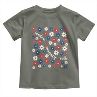 Freedom Democracy Truth Toddler T Shirt Patriotic Floral