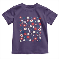 Freedom Democracy Truth Toddler T Shirt Patriotic Floral