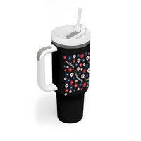 Freedom Democracy Truth Tumbler With Handle Patriotic Floral