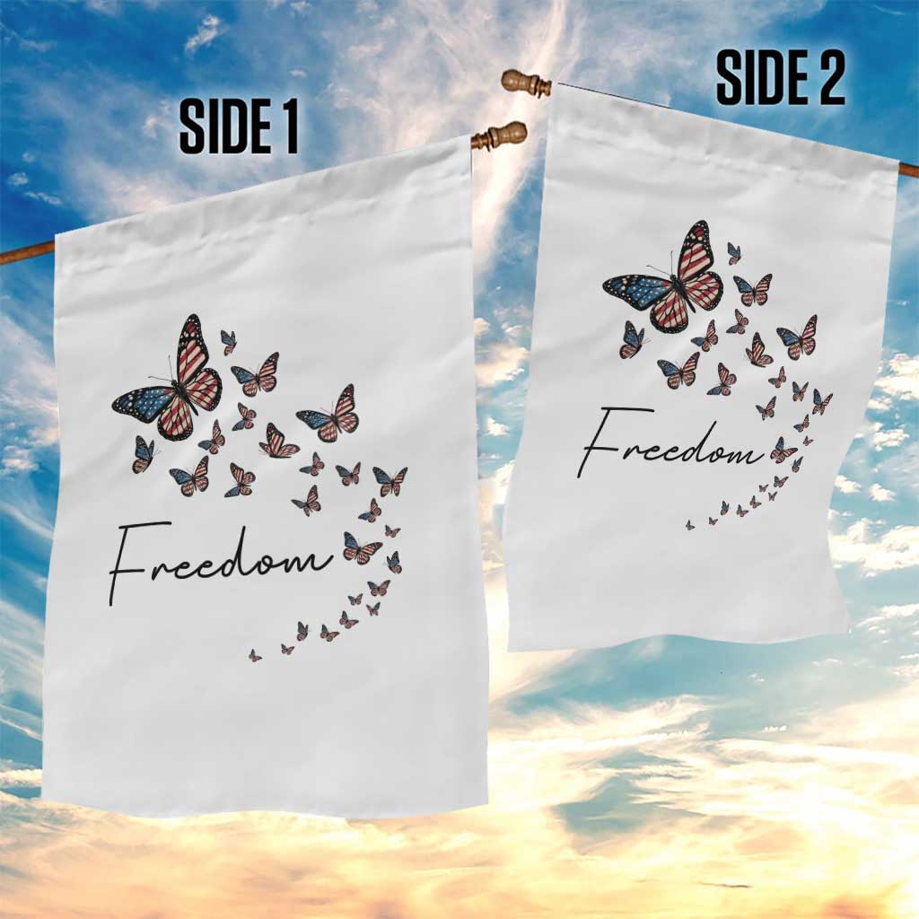 Butterfly Of Freedom American Pride Garden Flag