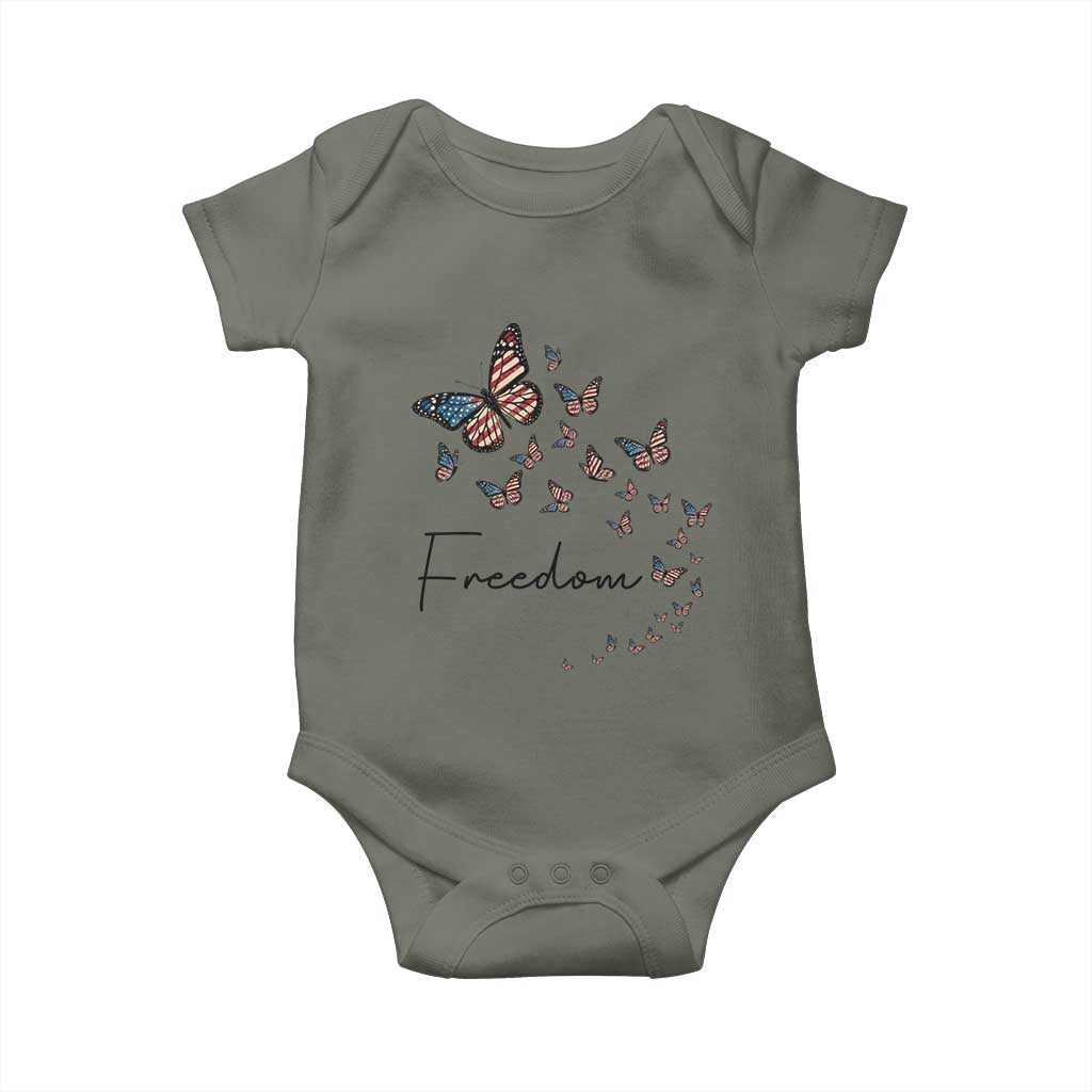 Butterfly Of Freedom American Pride Baby Onesie