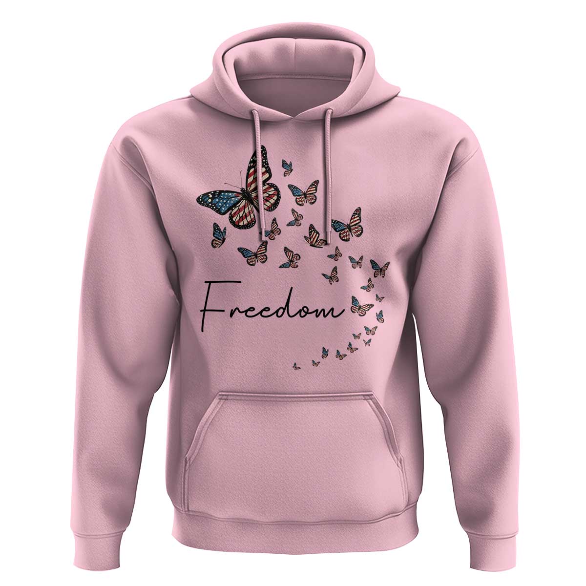 Butterfly Of Freedom American Pride Hoodie