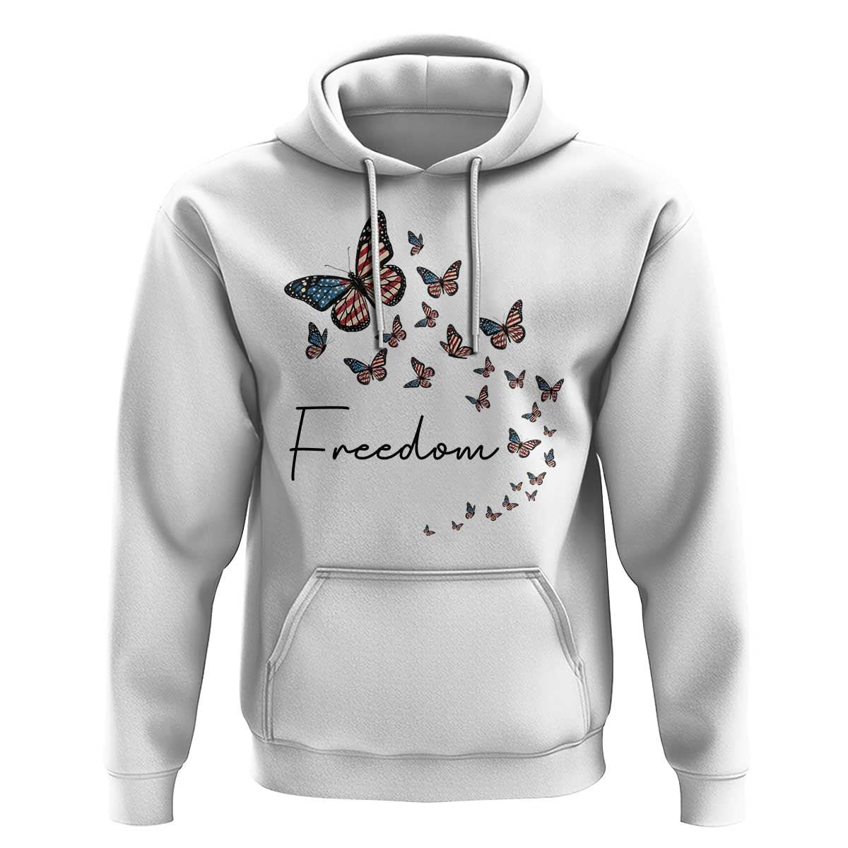 Butterfly Of Freedom American Pride Hoodie