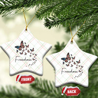 Butterfly Of Freedom American Pride Ceramic Ornament