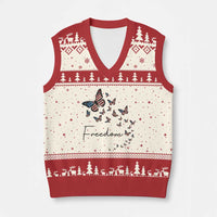 Butterfly Of Freedom American Pride V-Neck Knit Sweater Vest