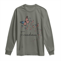 Butterfly Of Freedom American Pride Long Sleeve Shirt