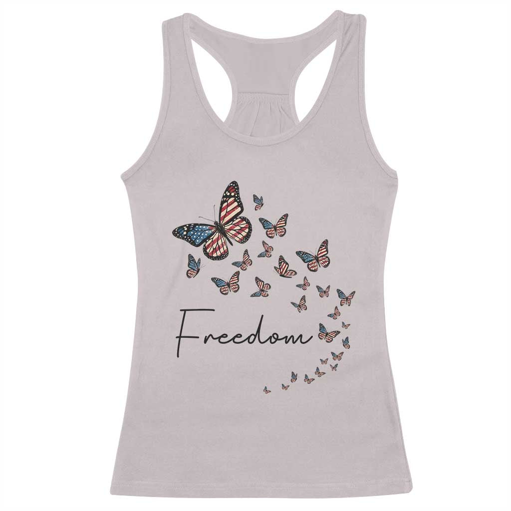 Butterfly Of Freedom American Pride Racerback Tank Top