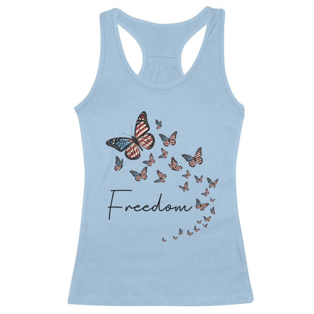 Butterfly Of Freedom American Pride Racerback Tank Top
