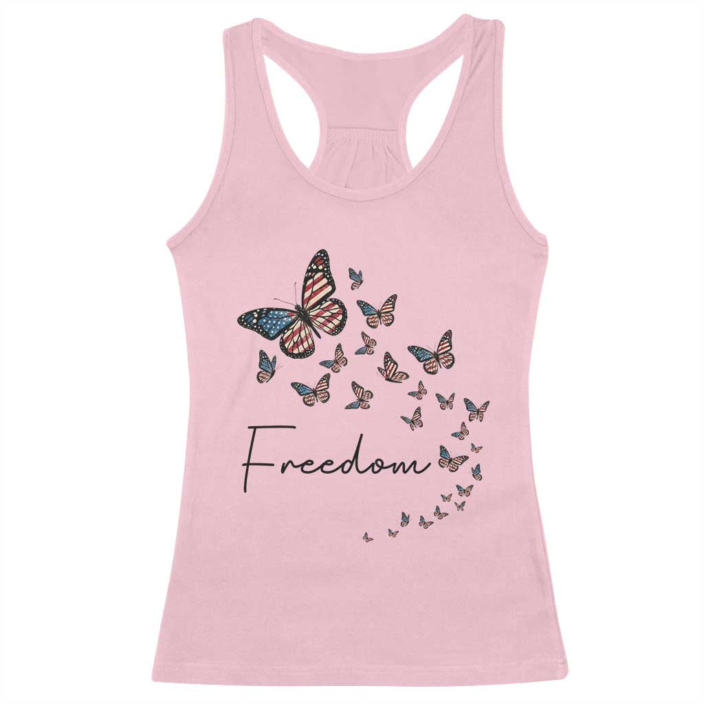 Butterfly Of Freedom American Pride Racerback Tank Top