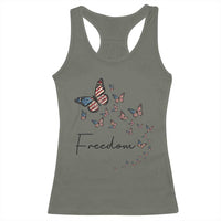 Butterfly Of Freedom American Pride Racerback Tank Top