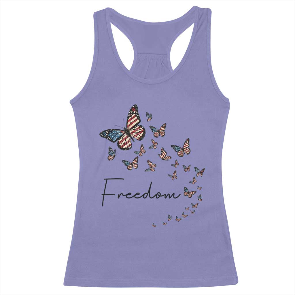 Butterfly Of Freedom American Pride Racerback Tank Top