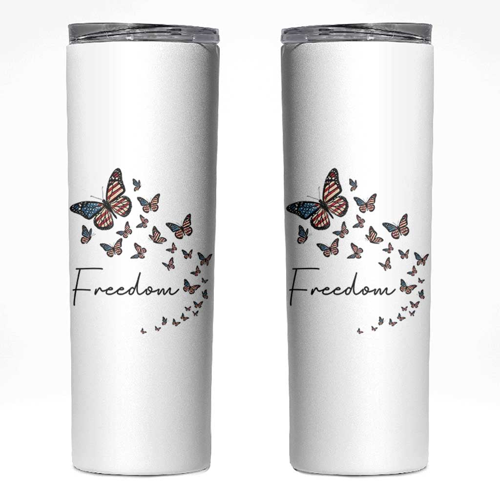 Butterfly Of Freedom American Pride Skinny Tumbler