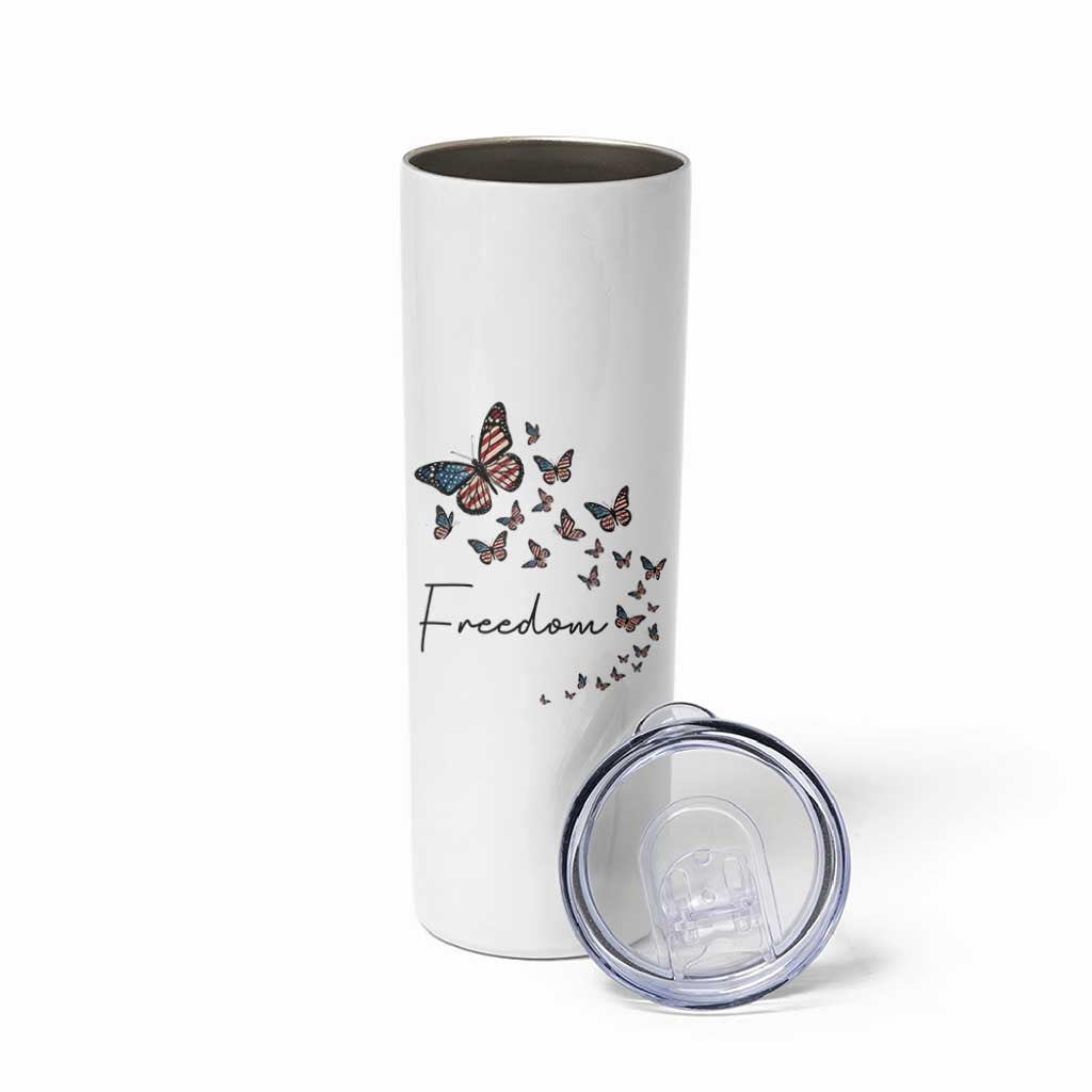 Butterfly Of Freedom American Pride Skinny Tumbler