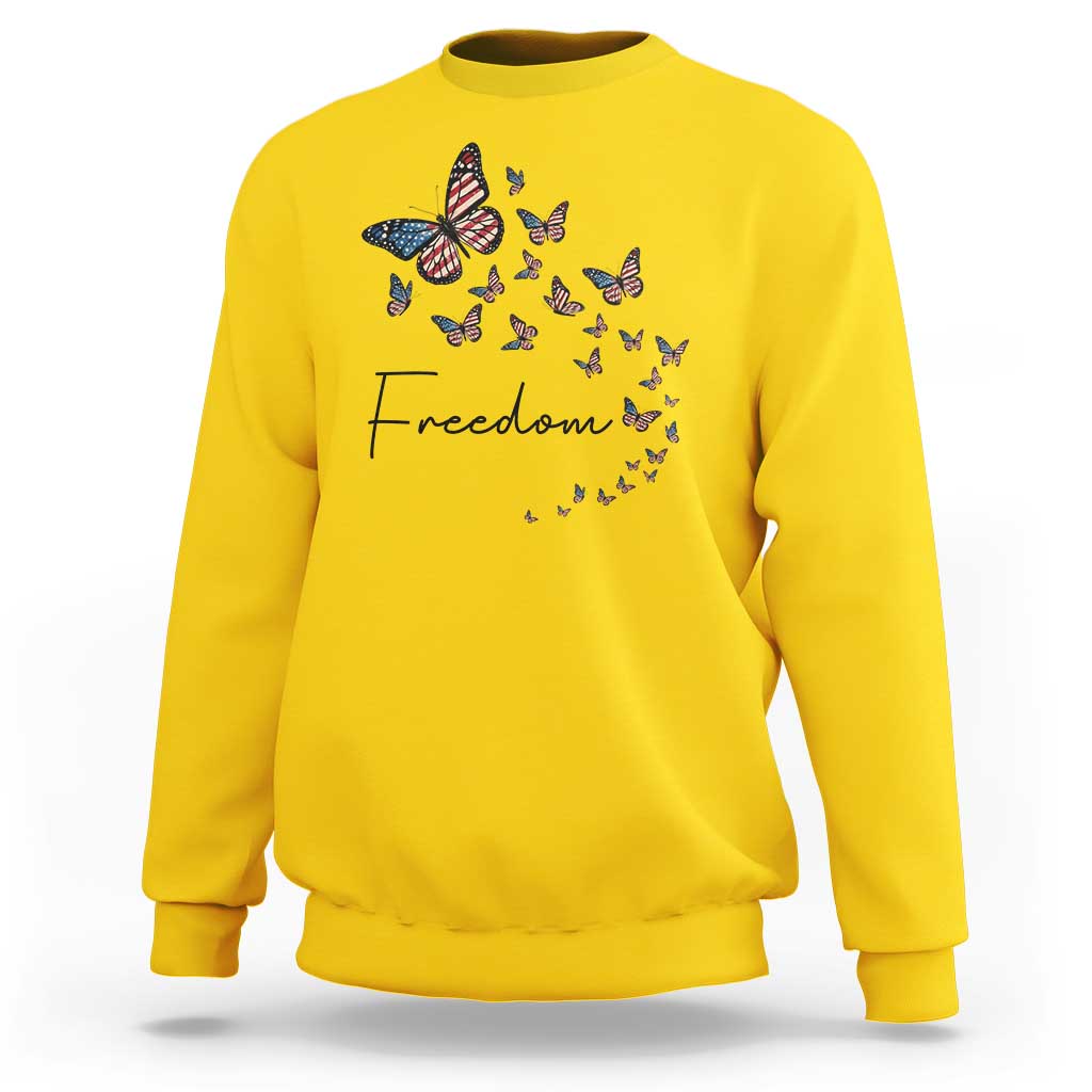 Butterfly Of Freedom American Pride Sweatshirt