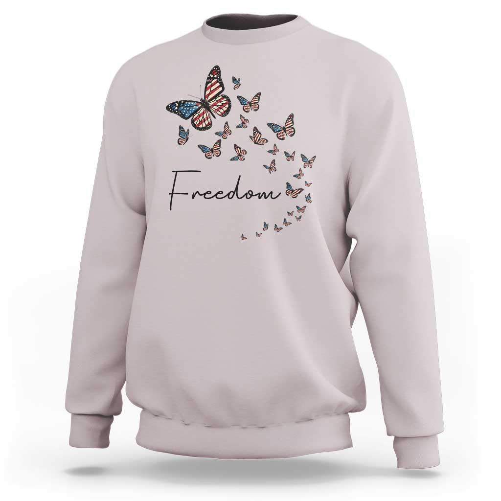 Butterfly Of Freedom American Pride Sweatshirt