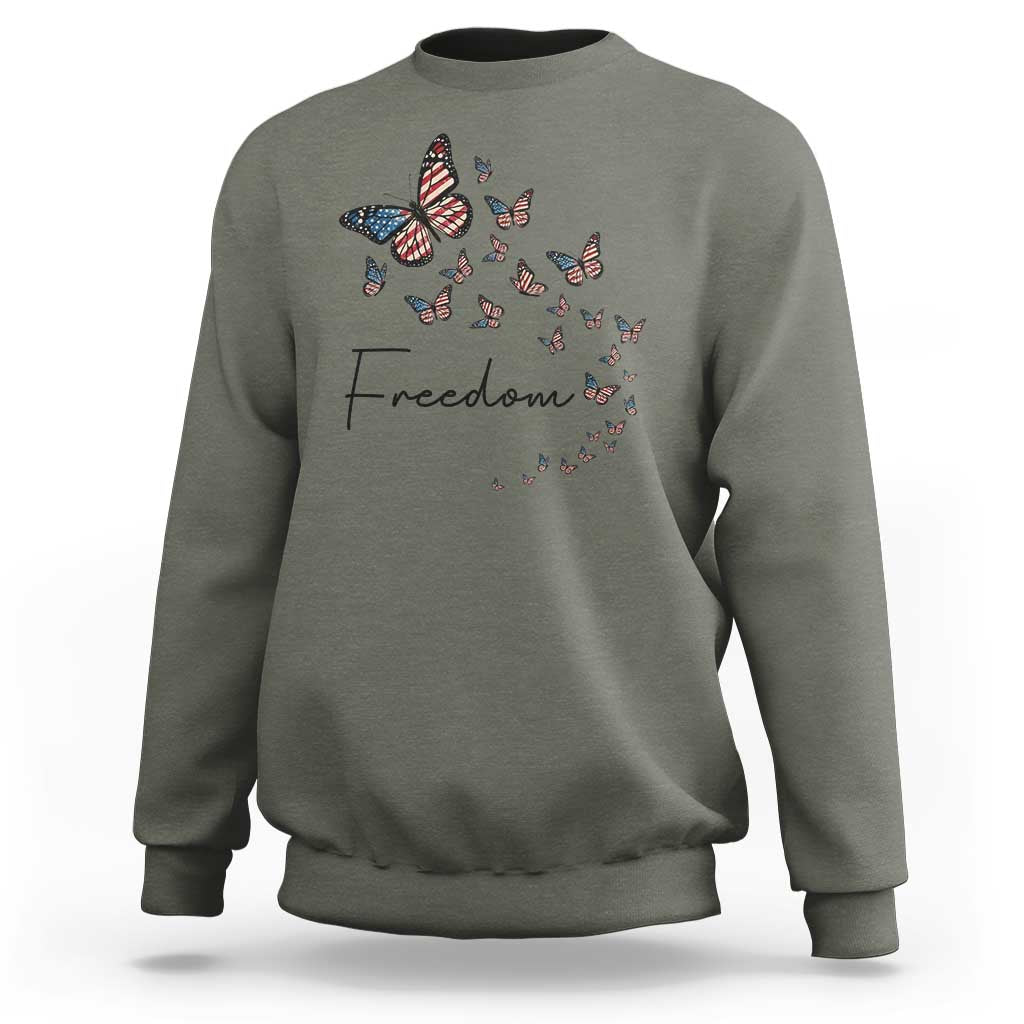 Butterfly Of Freedom American Pride Sweatshirt