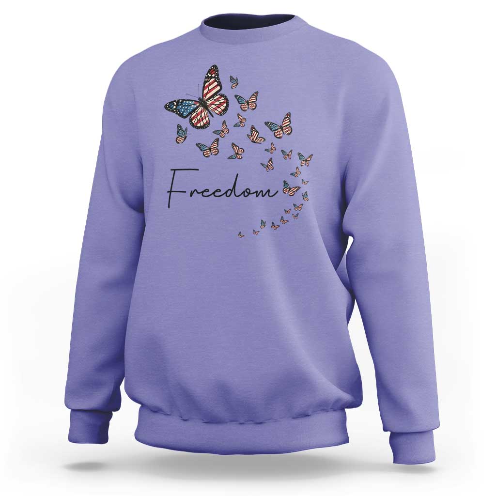 Butterfly Of Freedom American Pride Sweatshirt