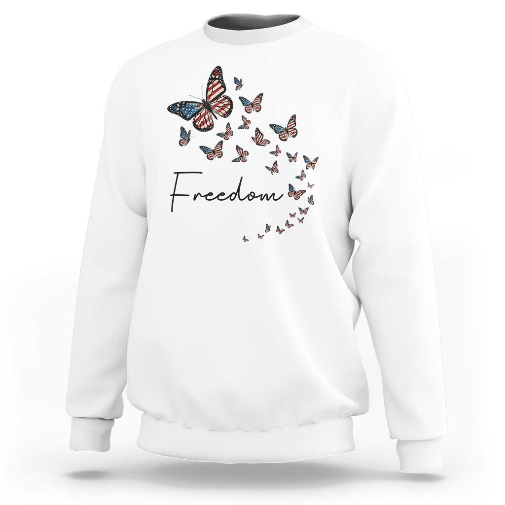 Butterfly Of Freedom American Pride Sweatshirt