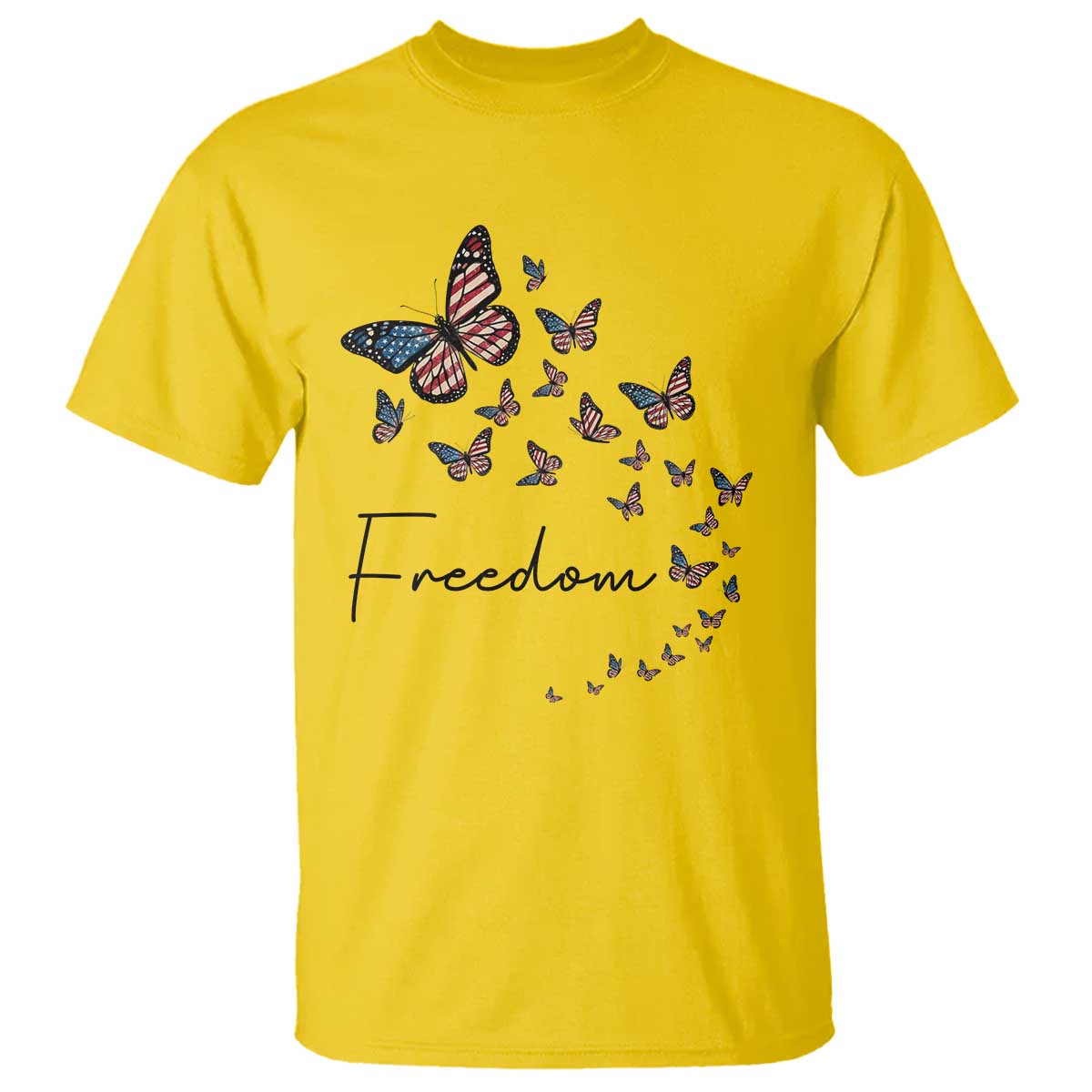 Butterfly Of Freedom American Pride T Shirt