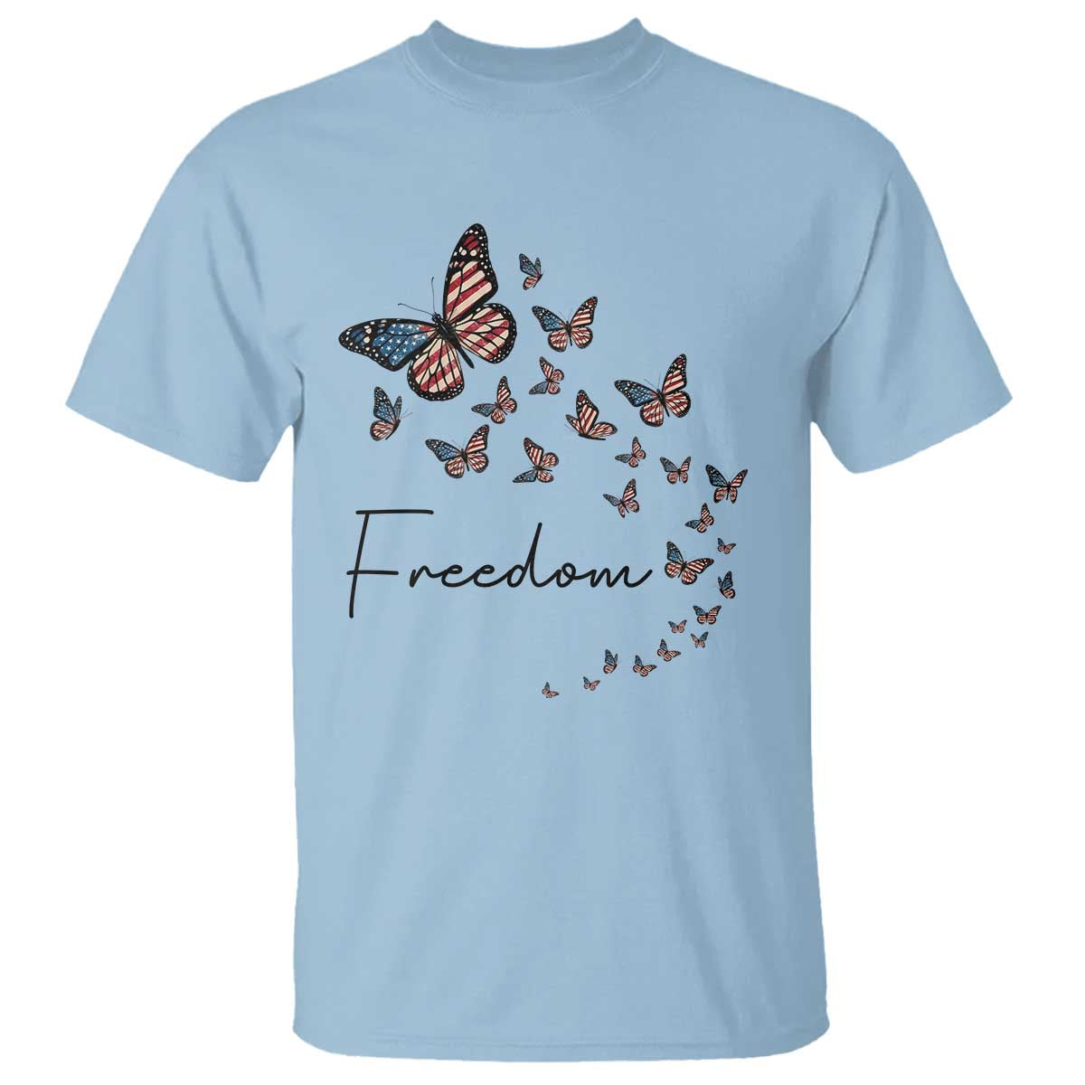 Butterfly Of Freedom American Pride T Shirt