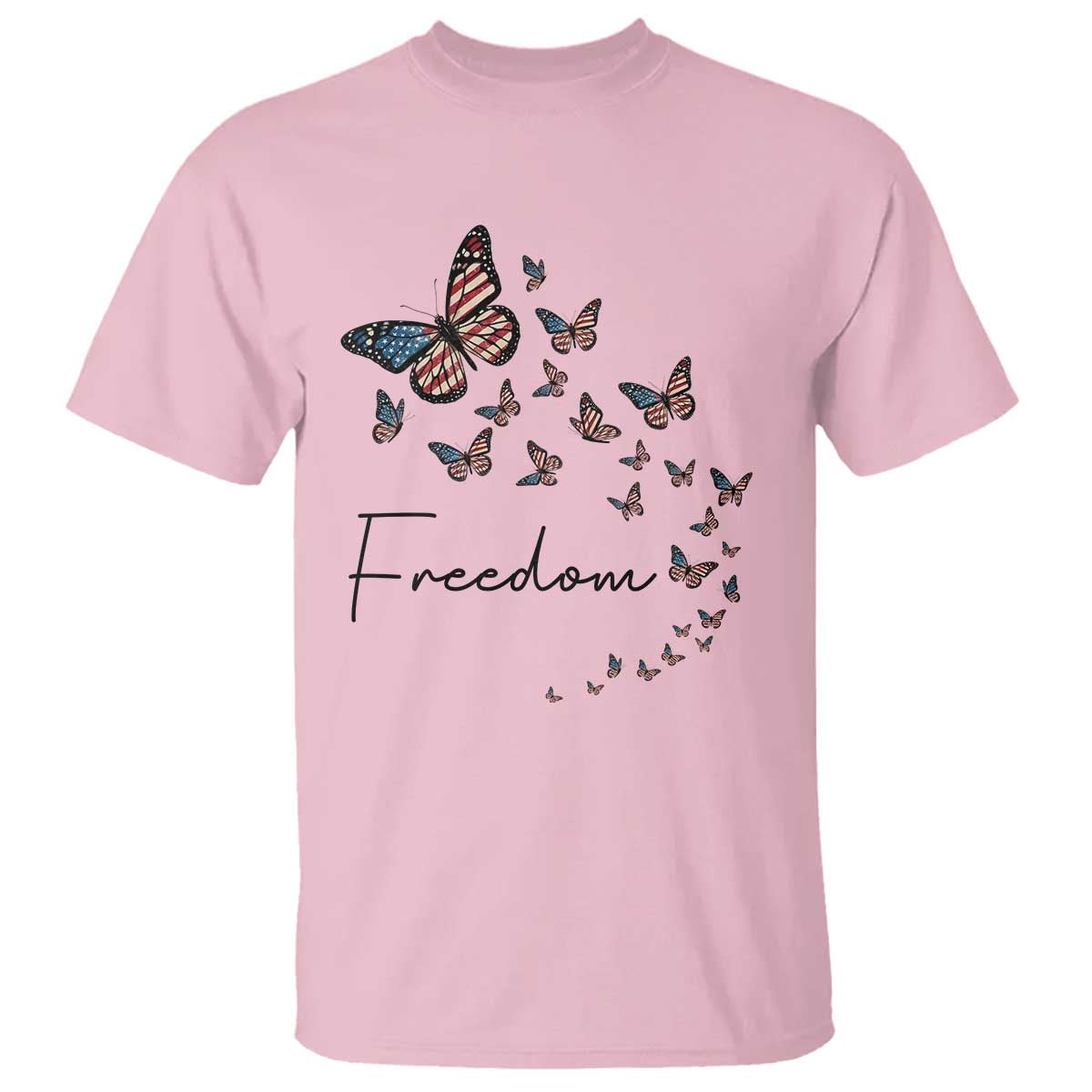 Butterfly Of Freedom American Pride T Shirt