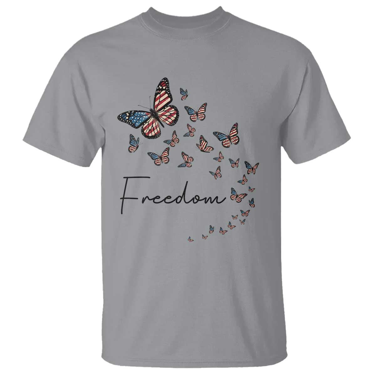 Butterfly Of Freedom American Pride T Shirt