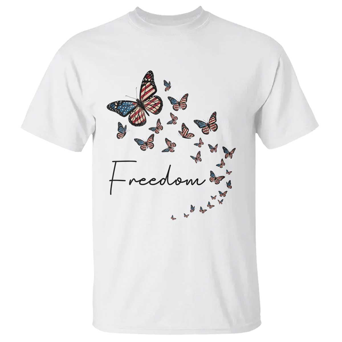 Butterfly Of Freedom American Pride T Shirt