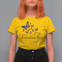 Butterfly Of Freedom American Pride T Shirt For Women