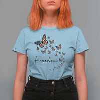 Butterfly Of Freedom American Pride T Shirt For Women
