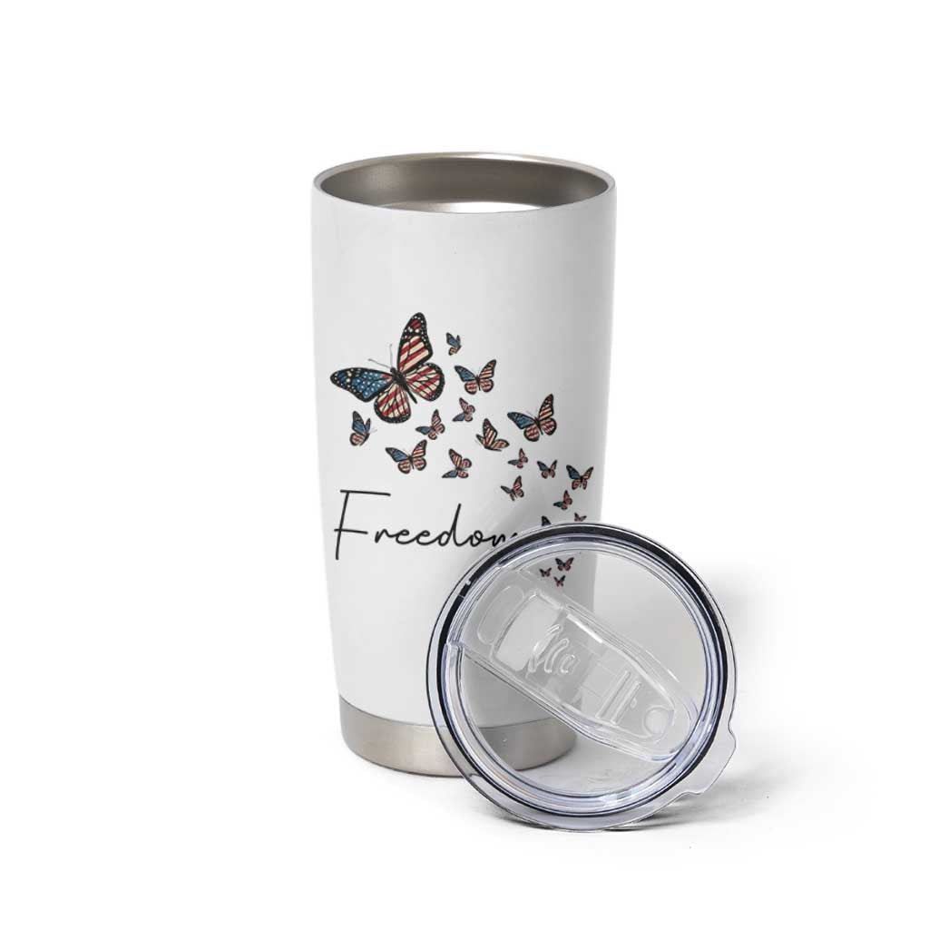 Butterfly Of Freedom American Pride Tumbler Cup