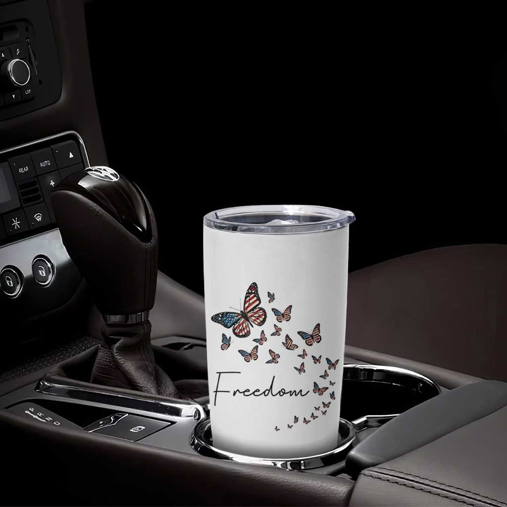 Butterfly Of Freedom American Pride Tumbler Cup