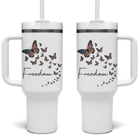 Butterfly Of Freedom American Pride Tumbler With Handle