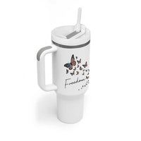 Butterfly Of Freedom American Pride Tumbler With Handle
