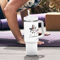 Butterfly Of Freedom American Pride Tumbler With Handle