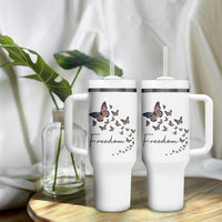 Butterfly Of Freedom American Pride Tumbler With Handle