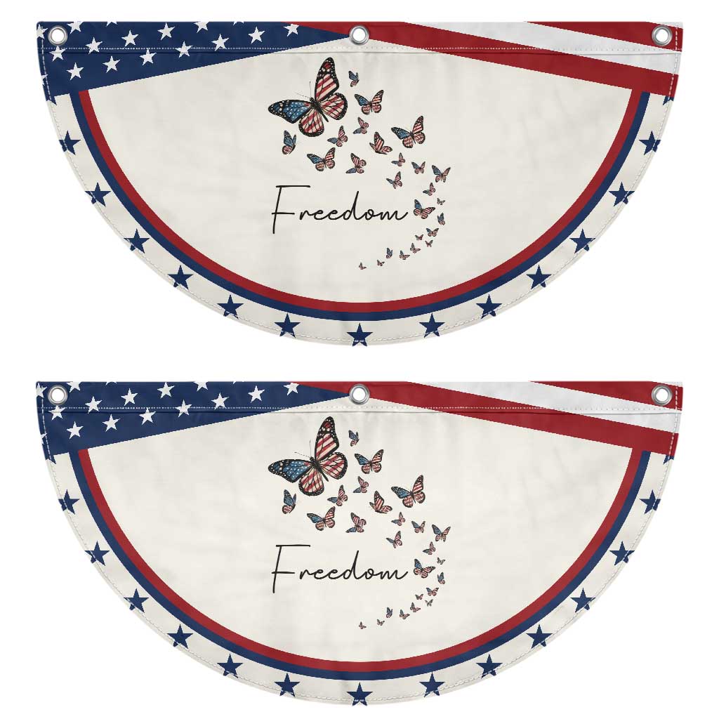 Butterfly Of Freedom American Pride Patriotic Fan Flag