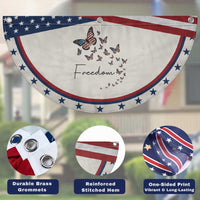 Butterfly Of Freedom American Pride Patriotic Fan Flag