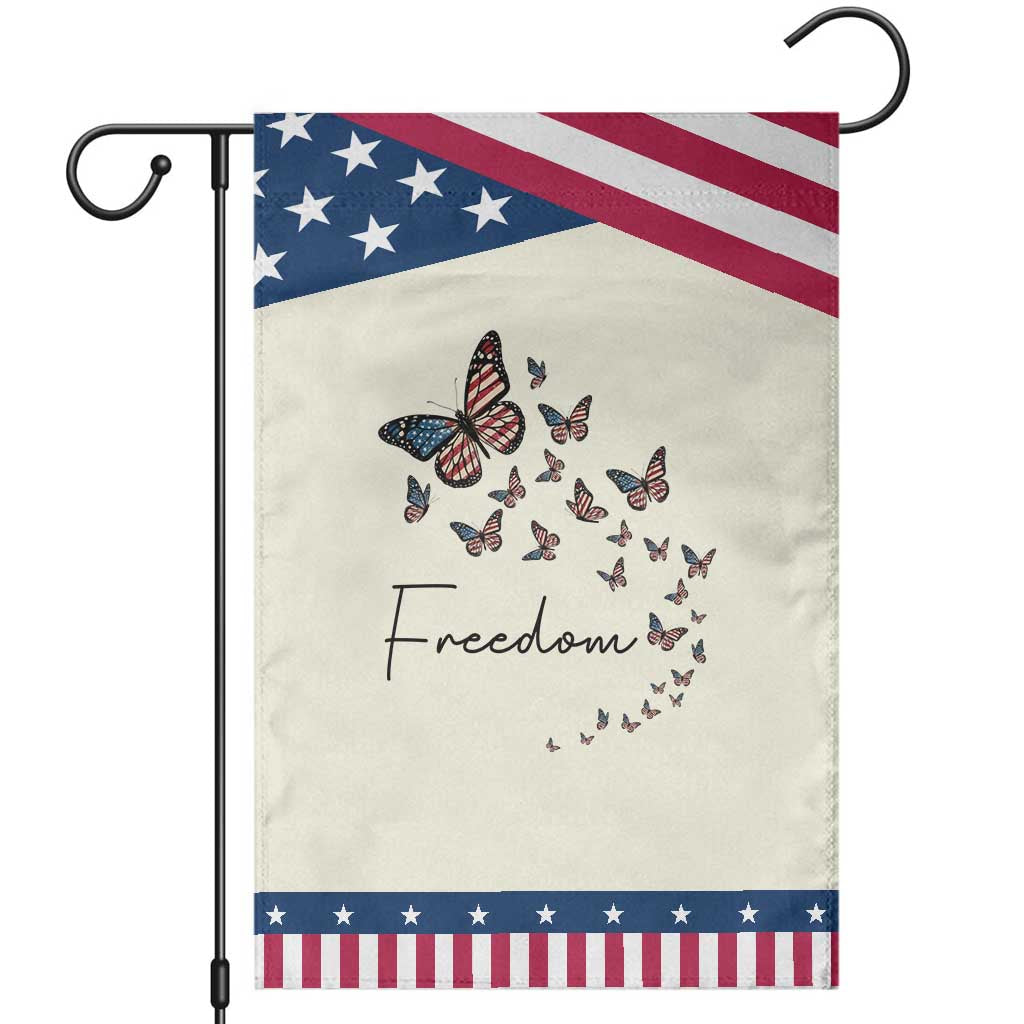 Butterfly Of Freedom American Pride Garden Flag