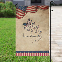 Butterfly Of Freedom American Pride Garden Flag