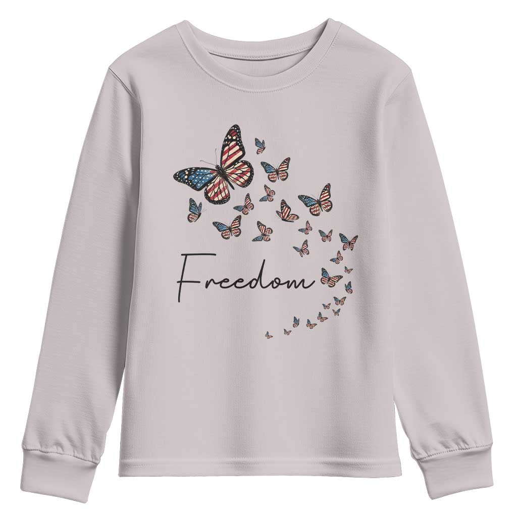 Butterfly Of Freedom American Pride Youth Sweatshirt