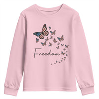 Butterfly Of Freedom American Pride Youth Sweatshirt