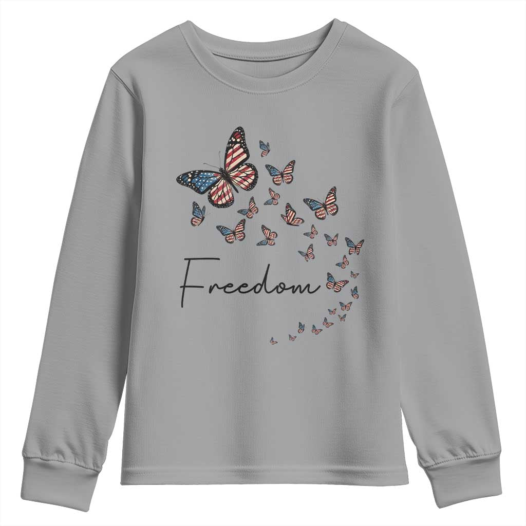 Butterfly Of Freedom American Pride Youth Sweatshirt