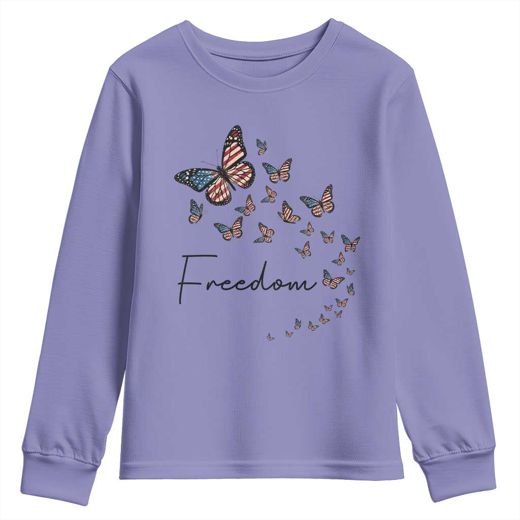 Butterfly Of Freedom American Pride Youth Sweatshirt