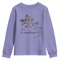 Butterfly Of Freedom American Pride Youth Sweatshirt