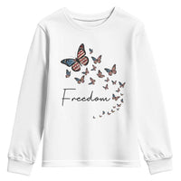 Butterfly Of Freedom American Pride Youth Sweatshirt