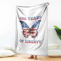 Patriotic Butterfly Throw Blanket 250 Years Of Liberty