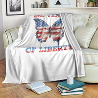 Patriotic Butterfly Throw Blanket 250 Years Of Liberty