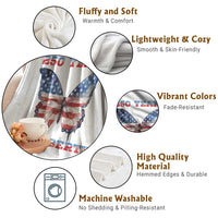 Patriotic Butterfly Throw Blanket 250 Years Of Liberty